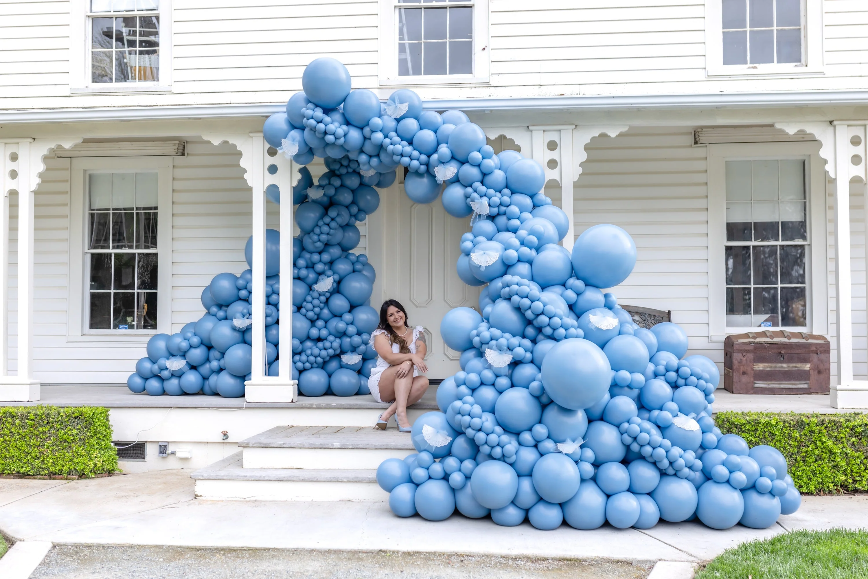 17" Georgia Pearl True Blue Tuftex Latex Balloons Designer Balloons (25 Per Bag) - Image 4