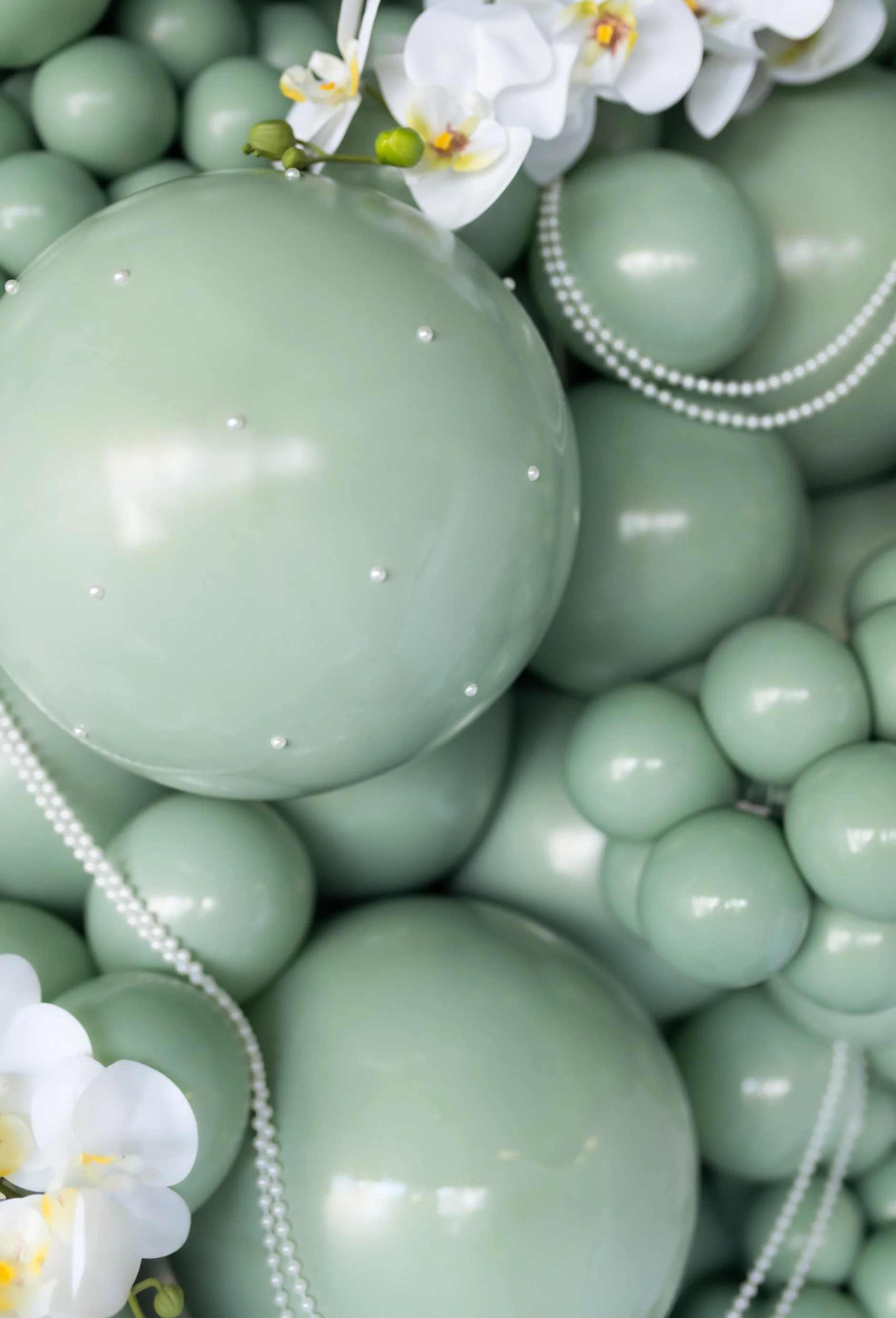 17" Meadow Pearl Eucalyptus Tuftex Latex Balloons Designer Balloons (25 Per Bag) - Image 6