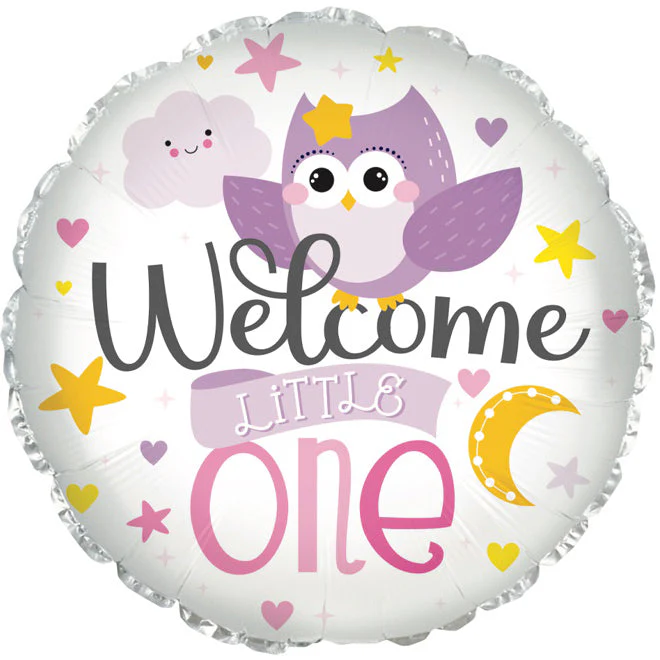 17" Welcome Little Girl Foil Balloon