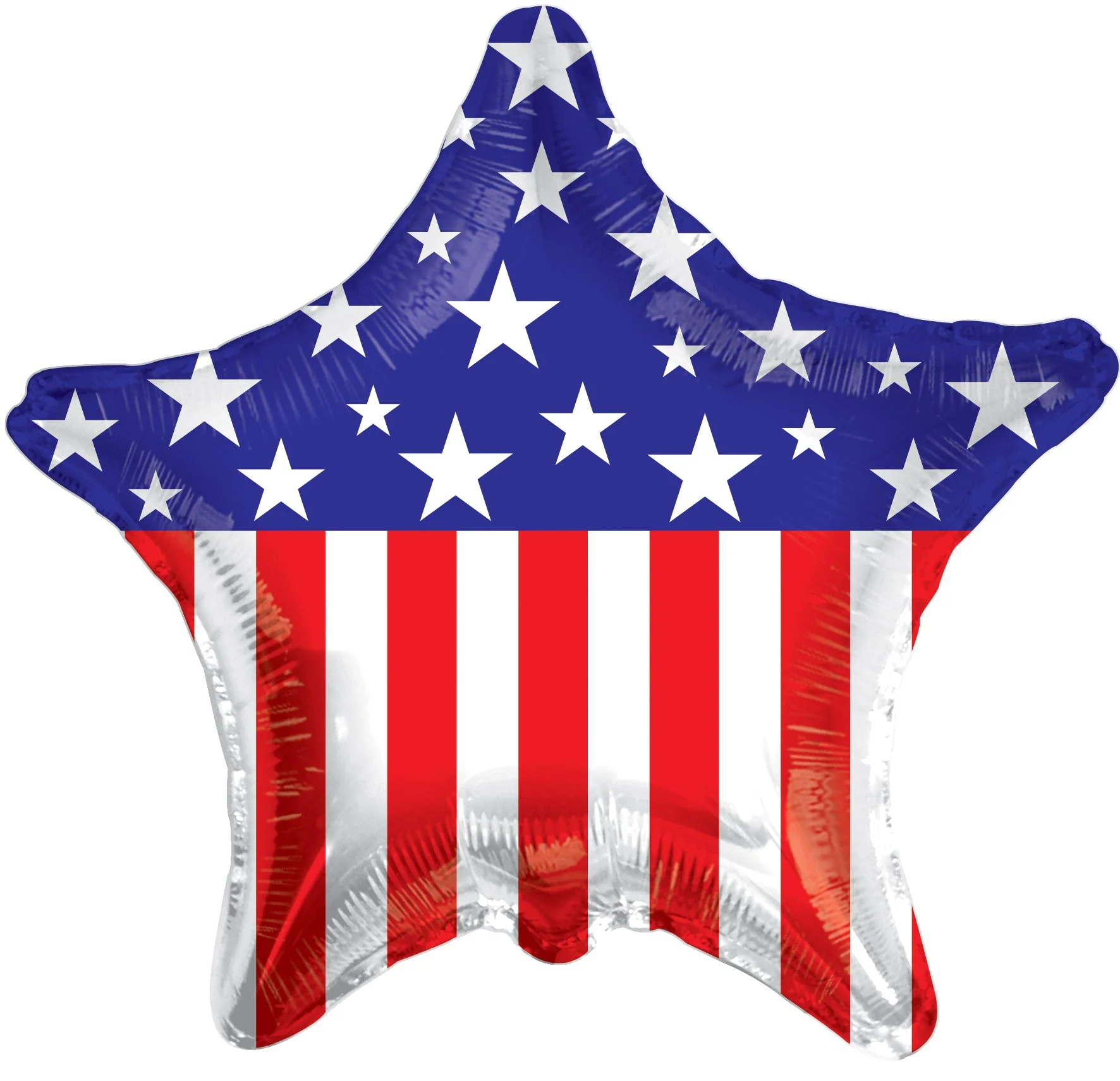 18" American Patriotic Flag Star and Stripes Balloon