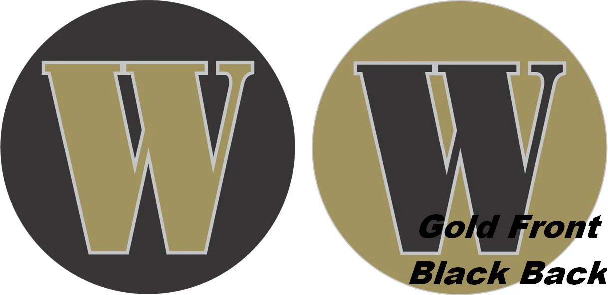 18" Classic Letter Balloon Letter "W" Gold/Black