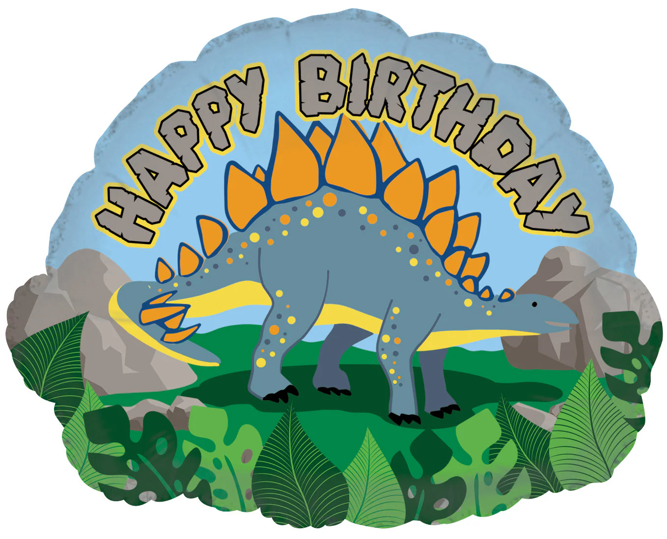 18" Happy Birthday Dino Foil Balloon