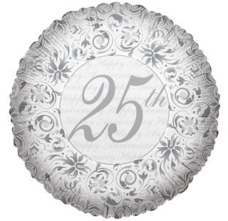 18" 25th Anniversary Balloon