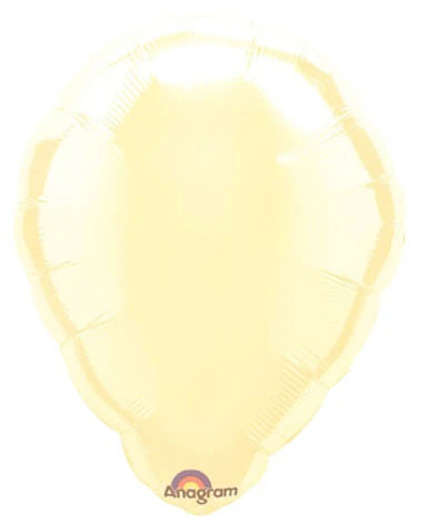 18" Anagram Brand Metallic Pearl Ivory Perfect Balloon