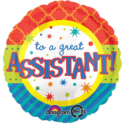 18" Assistant Bright Patterns Balloon