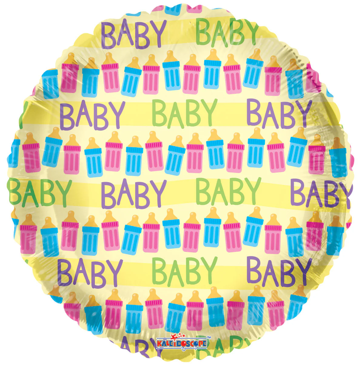 18" Baby Bottles Yellow Balloon