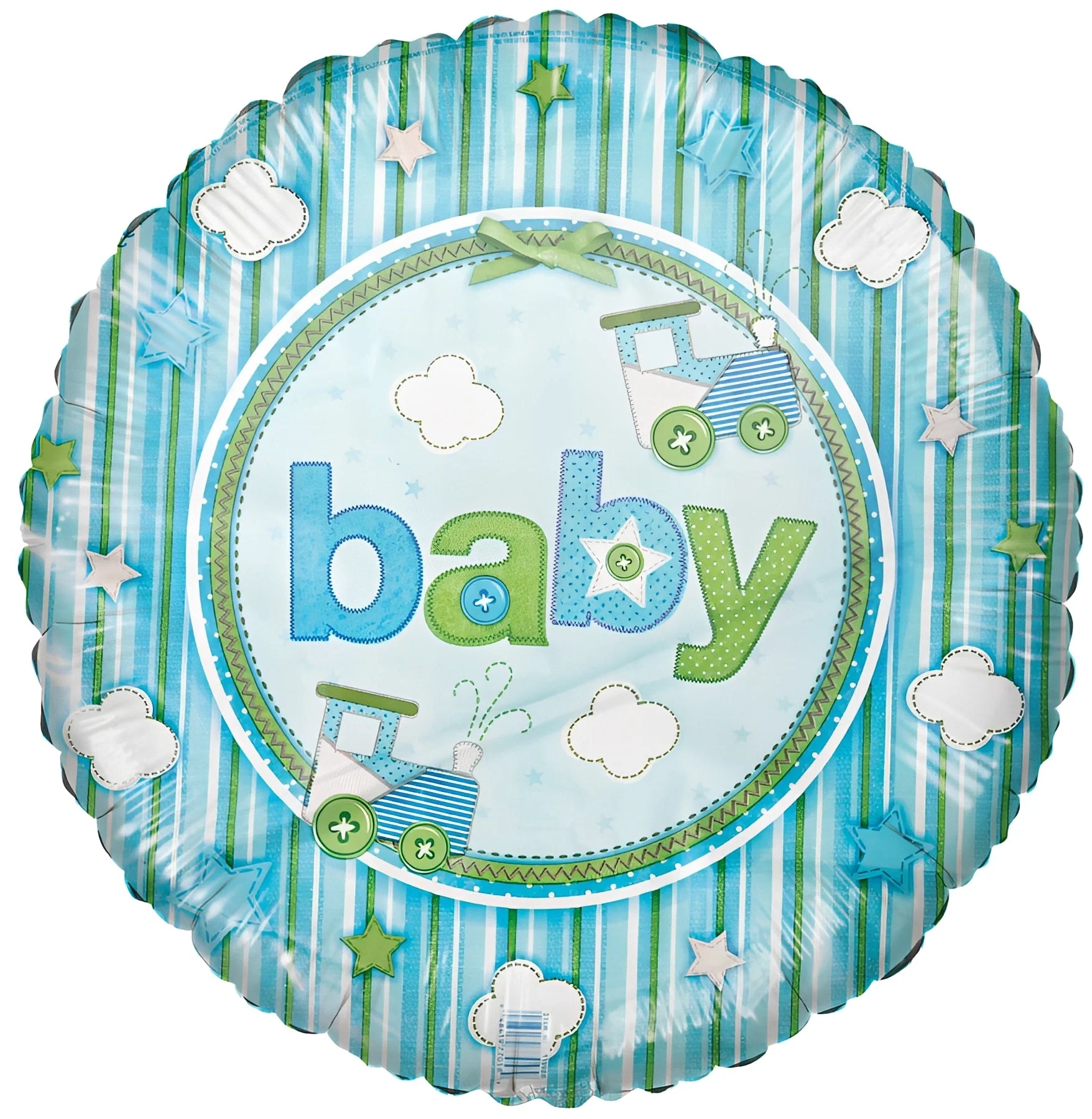 18" Baby Boy Blue Carter Foil Balloons - Image 2