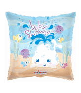 18" Baby Shower Baby Whale Clear View Balloon