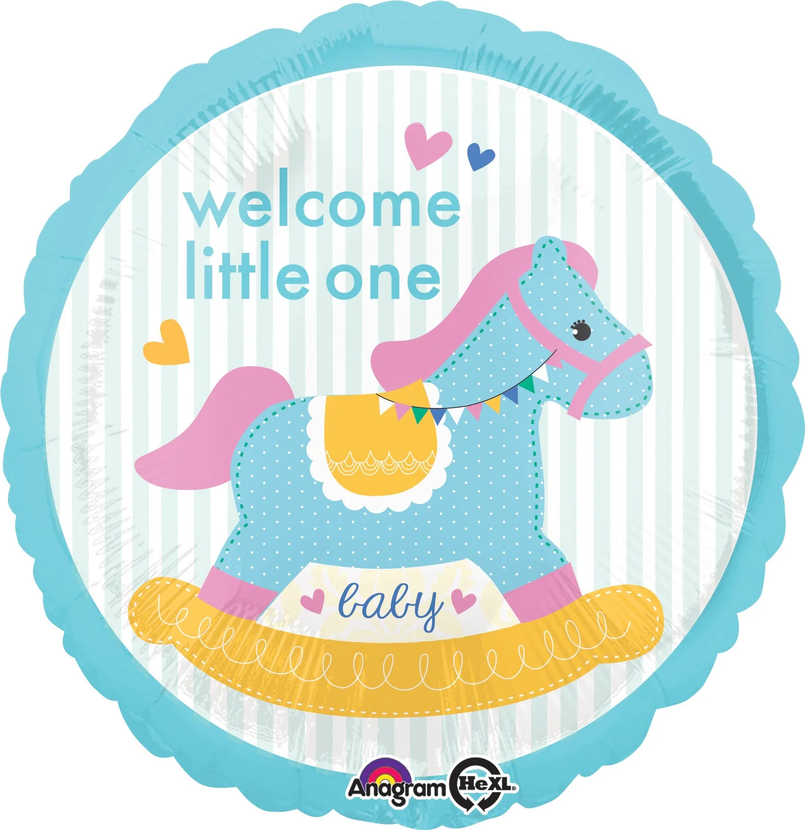 18" Baby Shower Rocking Horse Balloon