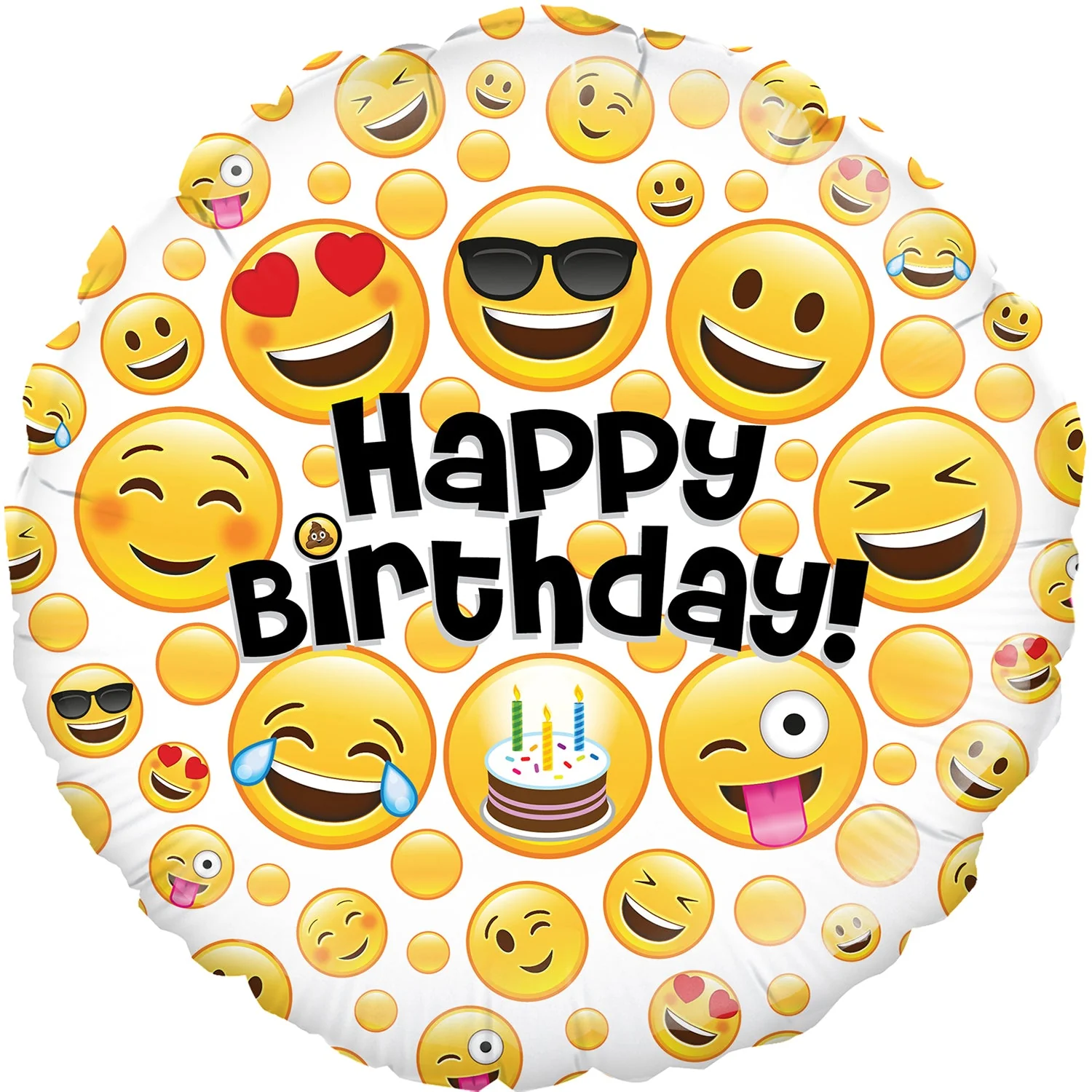 18" Birthday Emoji Oaktree Foil Balloon