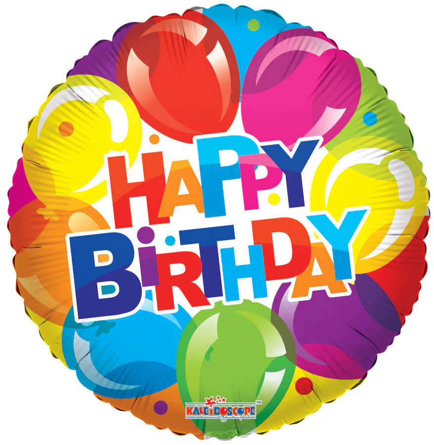 18" Birthday Shiny Balloons Balloon