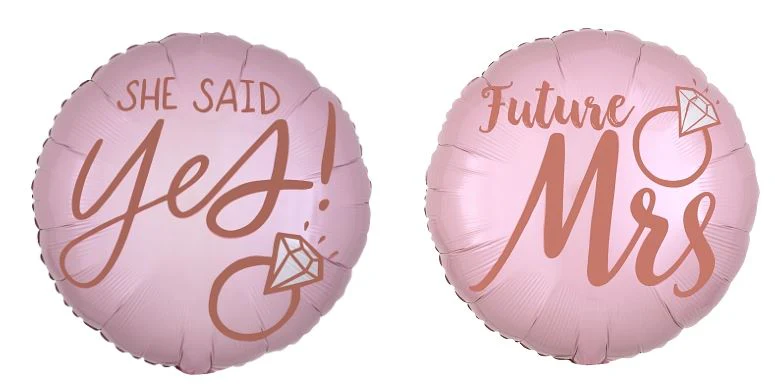 18" Blush Wedding Foil Balloon