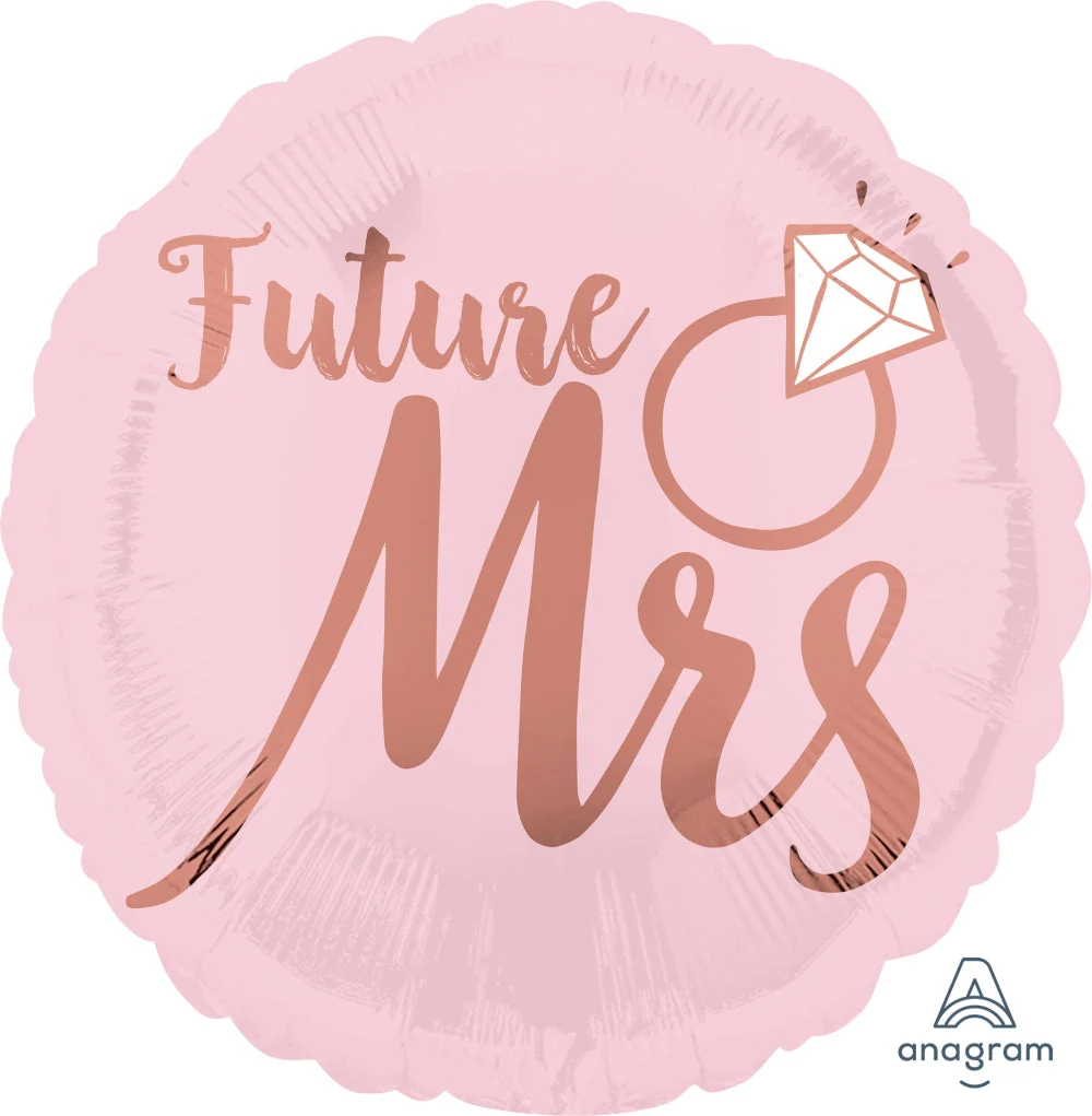 18" Blush Wedding Foil Balloon - Image 2