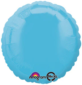 18" Caribbean Blue Decorator Circle Packaged Balloon