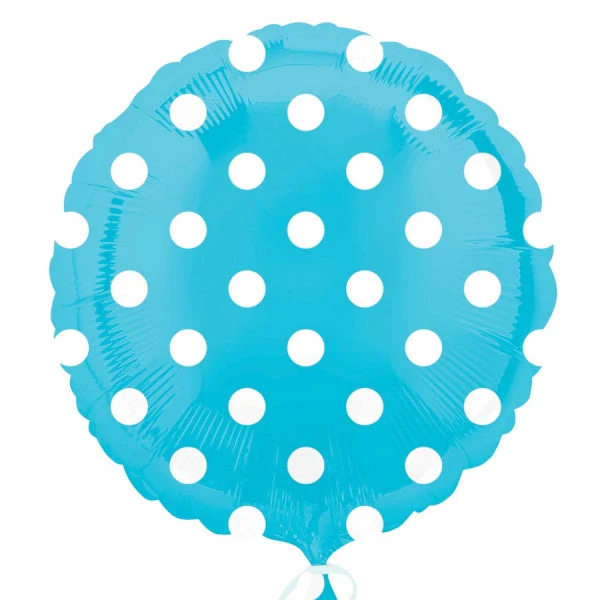 18" Caribbean Blue Dots Balloon
