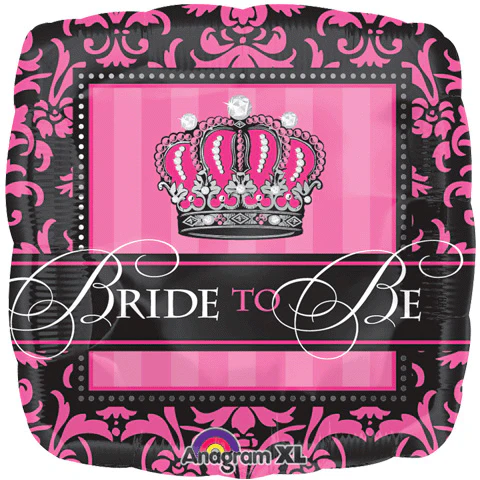 18" Crowned Bride to Be Mylar Balloon