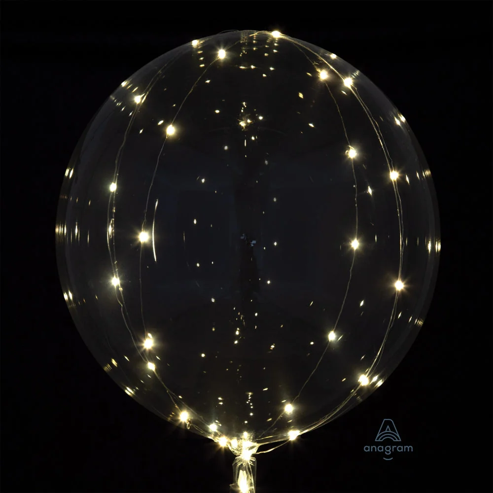 18" Crystal Clearz White Lights Balloon