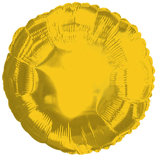 18" CTI Brand Gold Round/Circle Solid Color Balloon