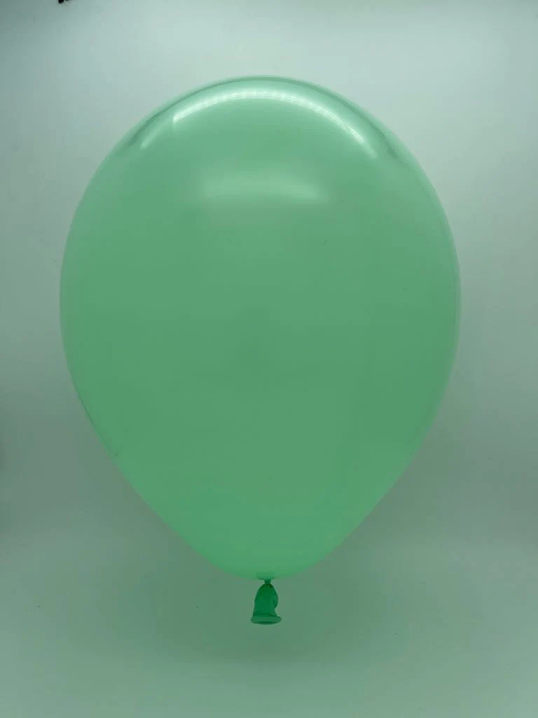 18" Deco Matte Mint Green Decomex Linking Balloons (25 Per Bag) - Image 2