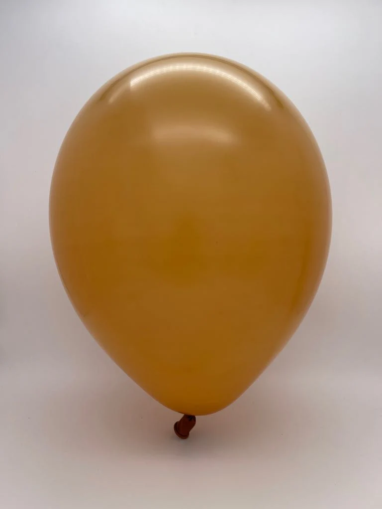 18" Deco Mocha Brown Decomex Linking Balloons (25 Per Bag) - Image 2