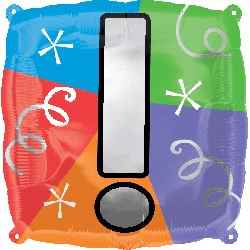 18" Designer Square Exclamation Point Balloon