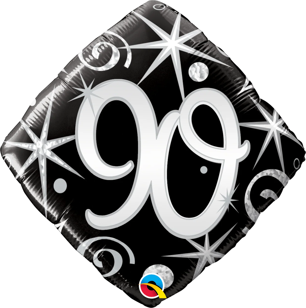 18" Diamond Packaged 90 Elegant Sparkles & Swirls Balloon