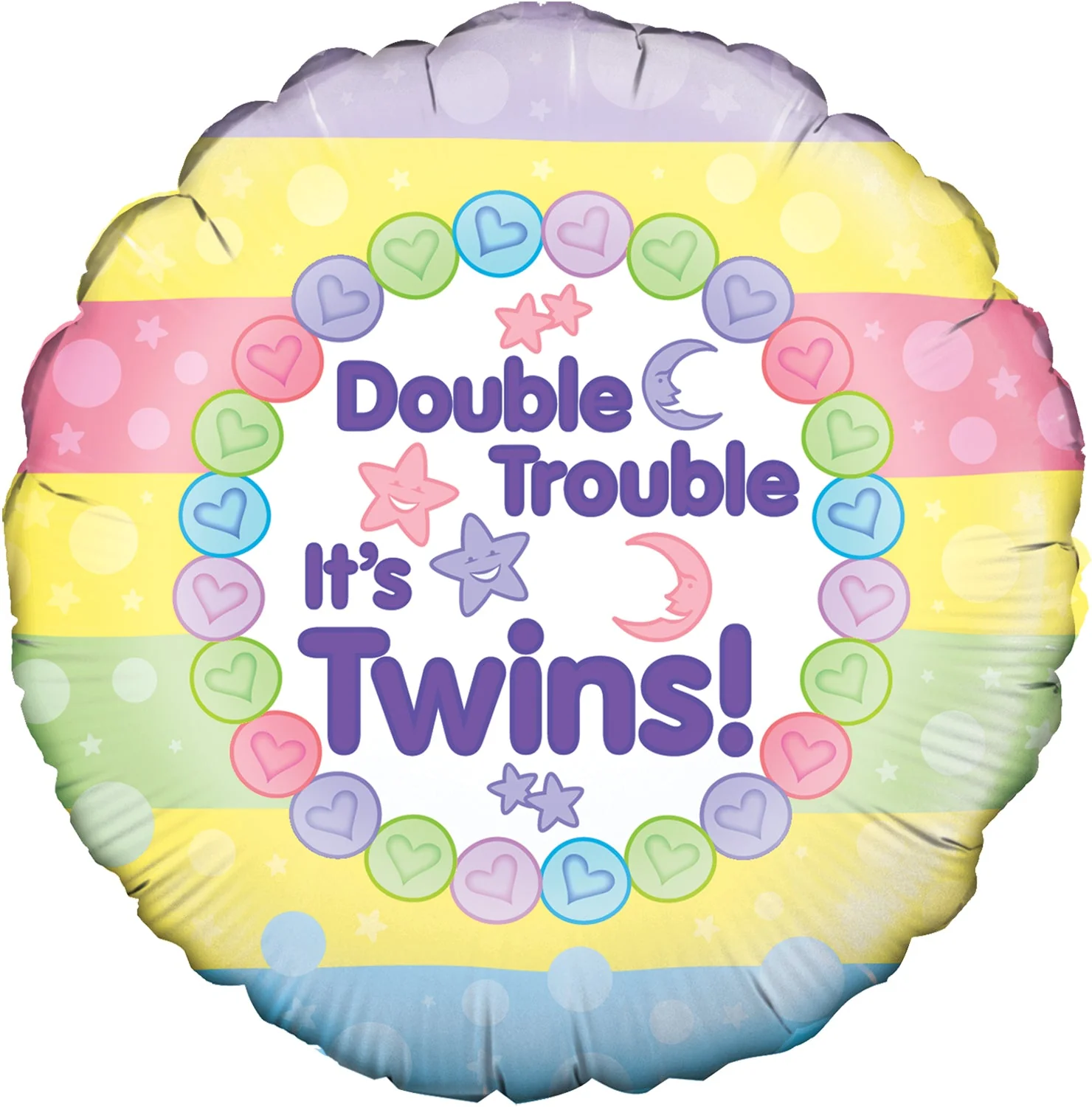 18" Double Trouble It's Twins Oaktree Foil Balloon