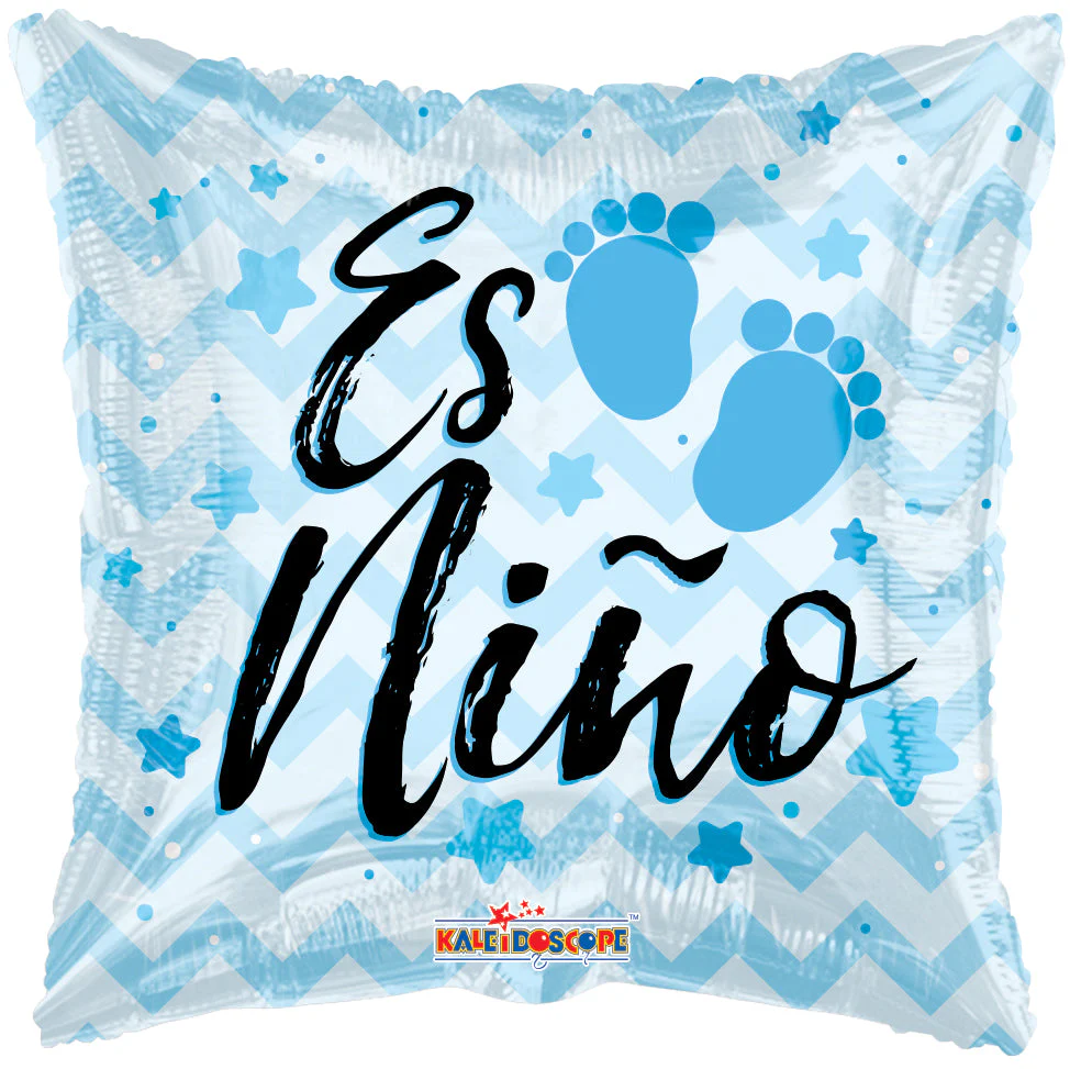 18" Es Niño Baby Prints Foil Balloon (Spanish)