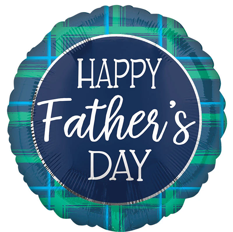 18" Father's Day Checks Foil Balloon