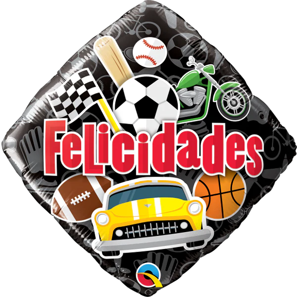 18" Felicidades Sports Foil Balloon (Spanish)