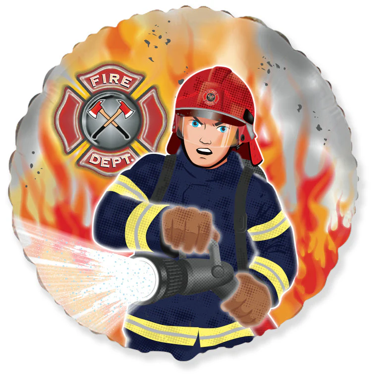 18" Fireman/Firefighter Foil Balloon
