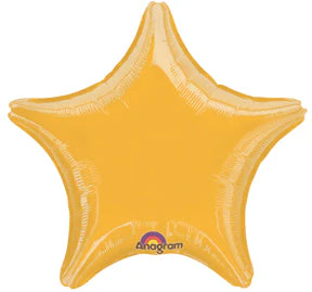 18" Gold Star Anagram Brand Balloon