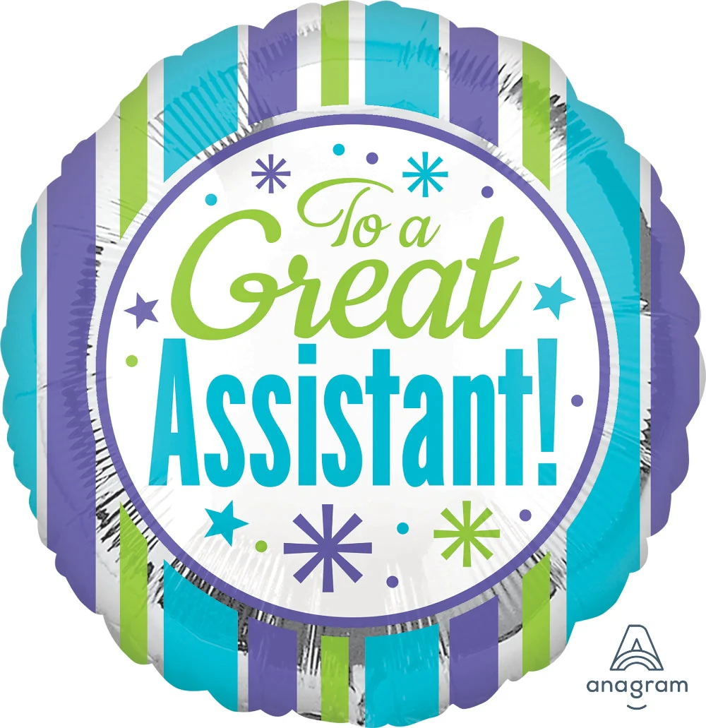 18" Great Assistant Stripes Balloon