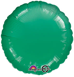 18" Green Circle Packaged Balloon