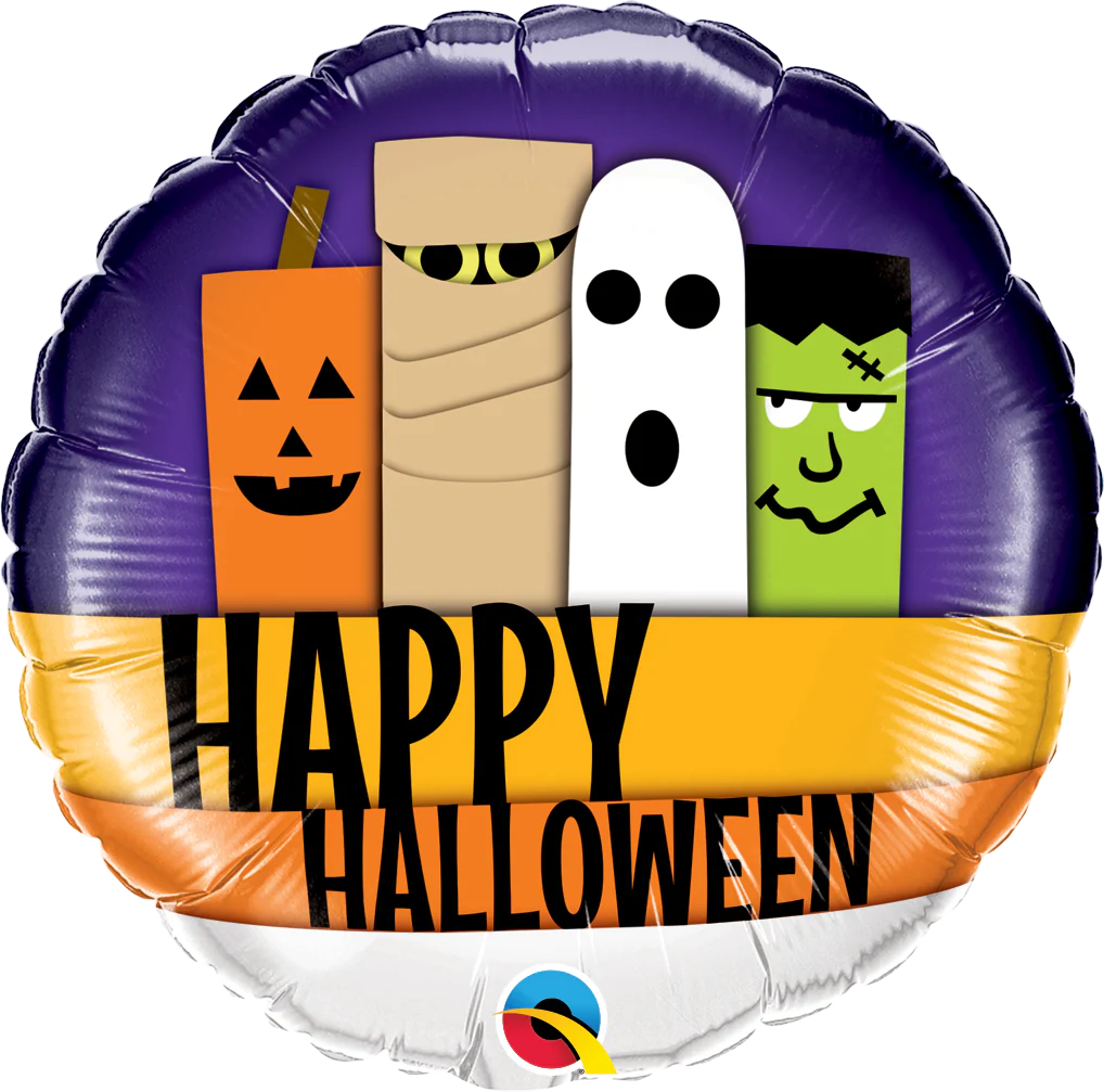 18" Halloween Line-Up Foil Balloon