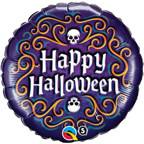 18" Halloween Skeleton Filigree  Balloon