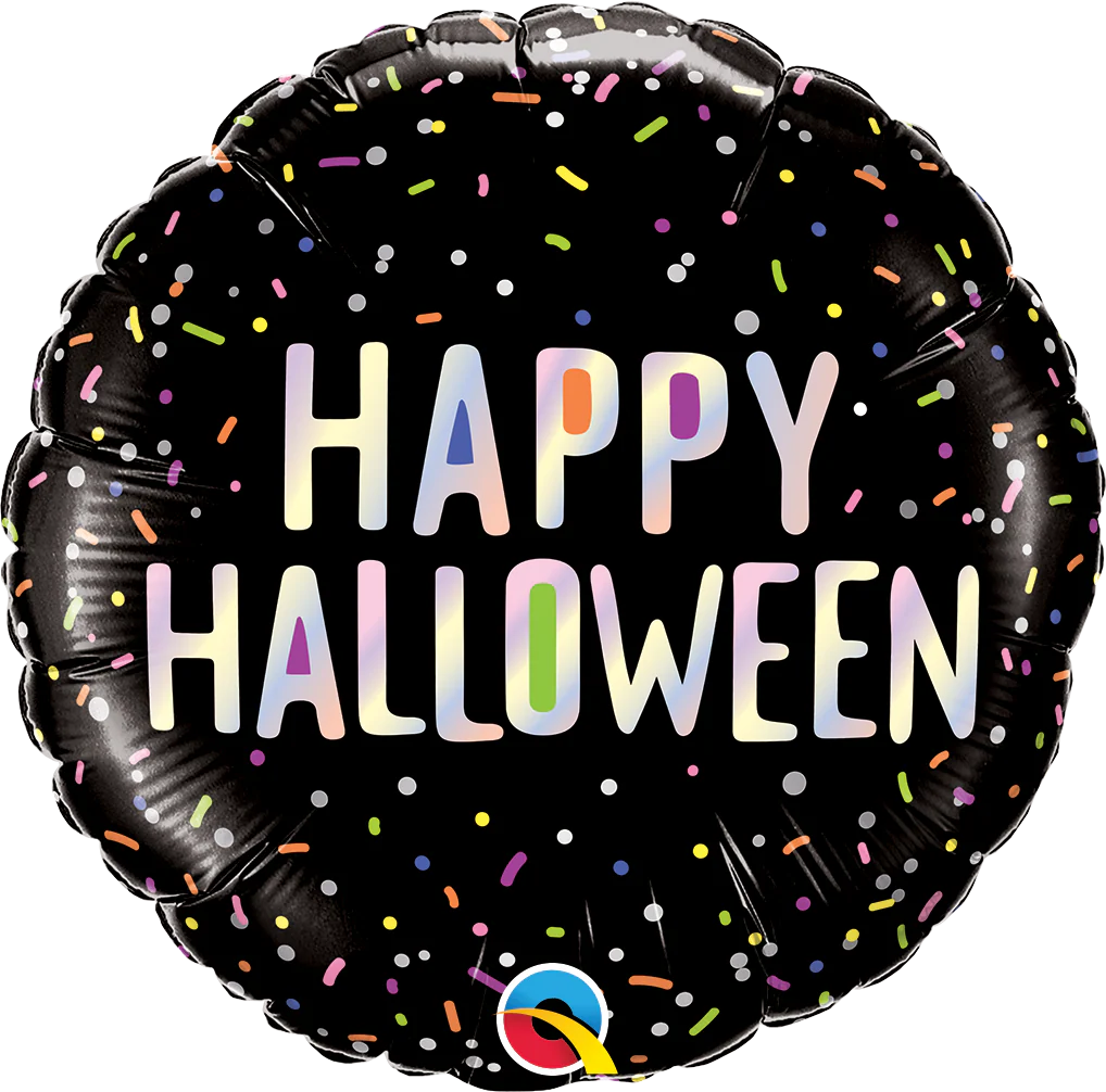 18" Halloween Sprinkles Foil Balloon