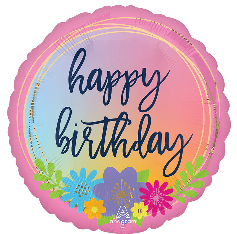 18" Happy Birthday Bouquet Foil Balloon