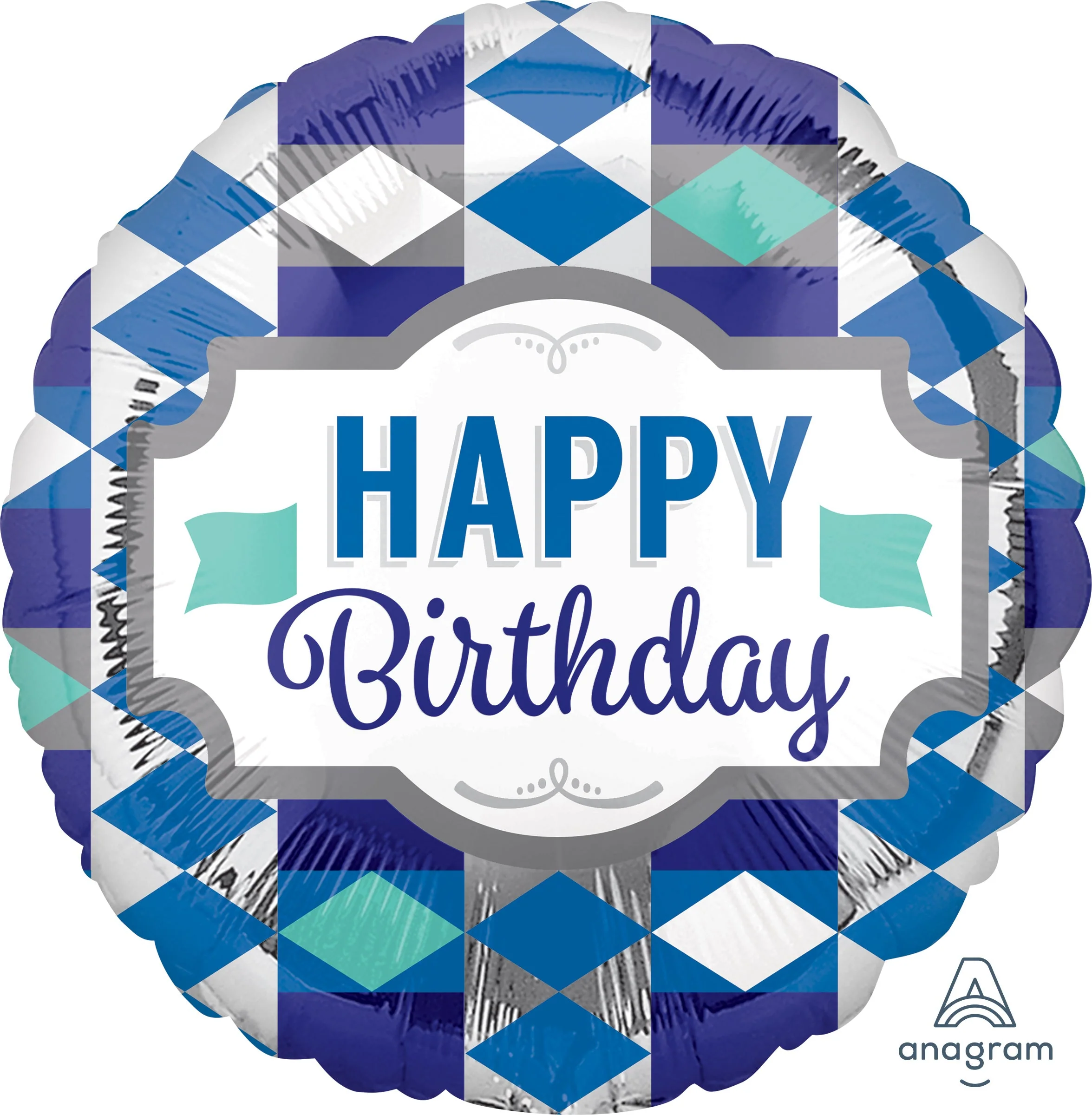 18" Happy Birthday Tie Pattern Balloon