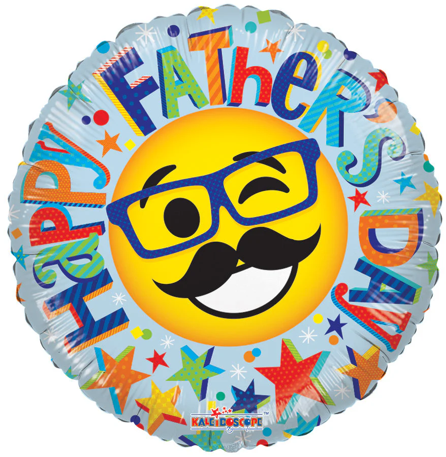 18" Happy Father's Day Smiley GelliBean Balloon
