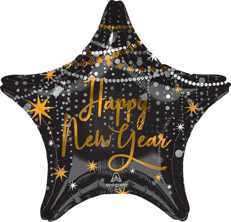 18" Happy New Years Midnight Hour Foil Balloon
