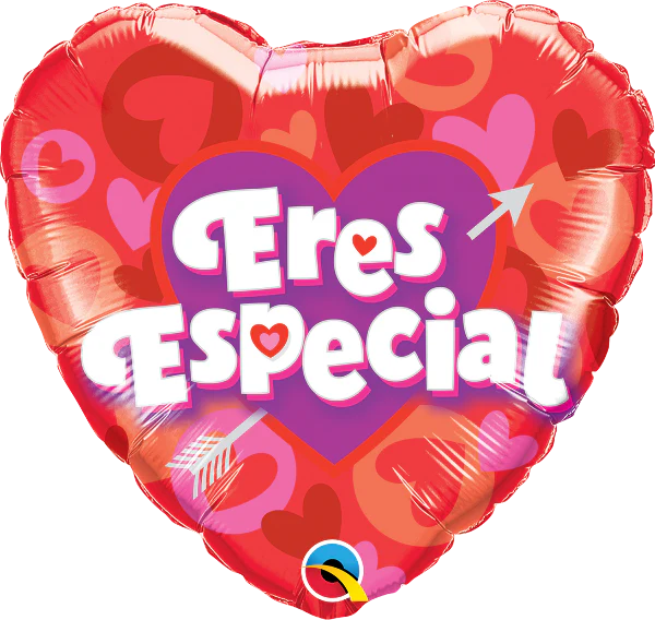 18" Heart Eres Especial Heart & Arrow Foil Balloon