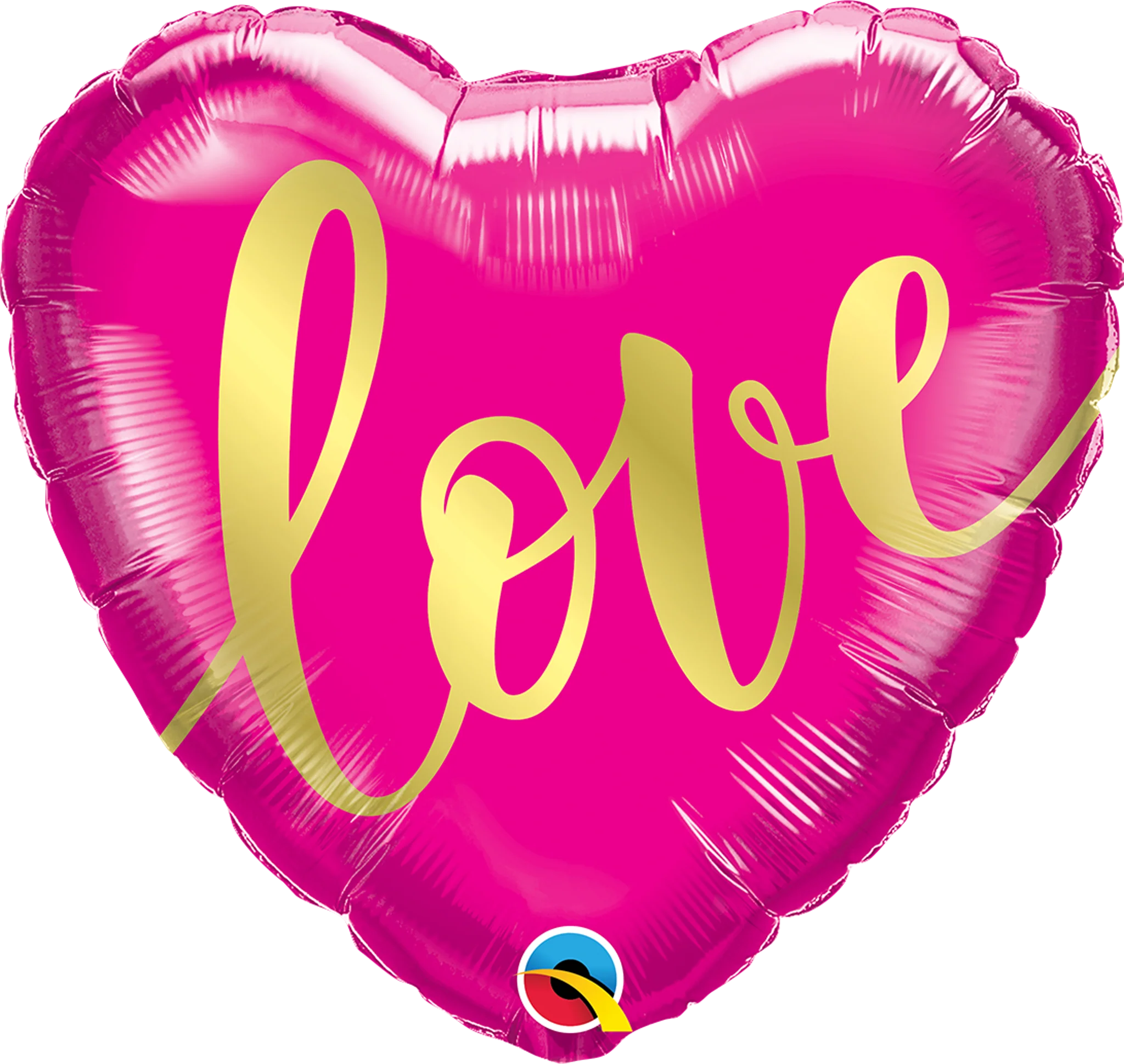 18" Heart Love Gold Foil Balloon