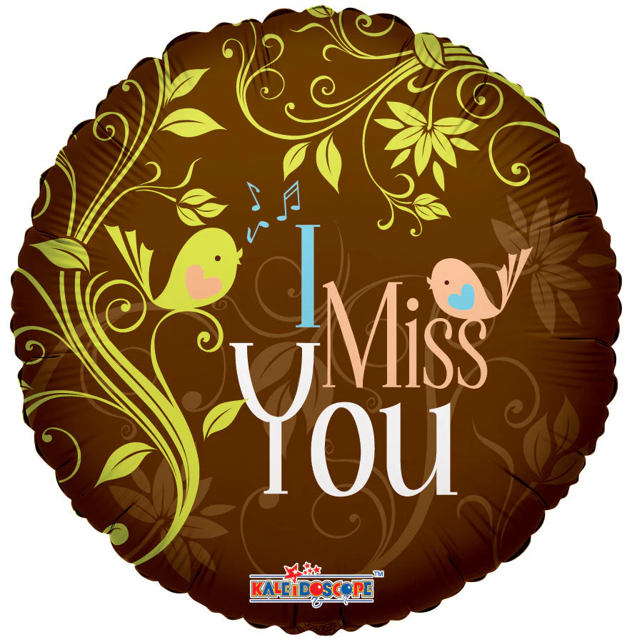 18" I Miss You On Chocolate Balloon
