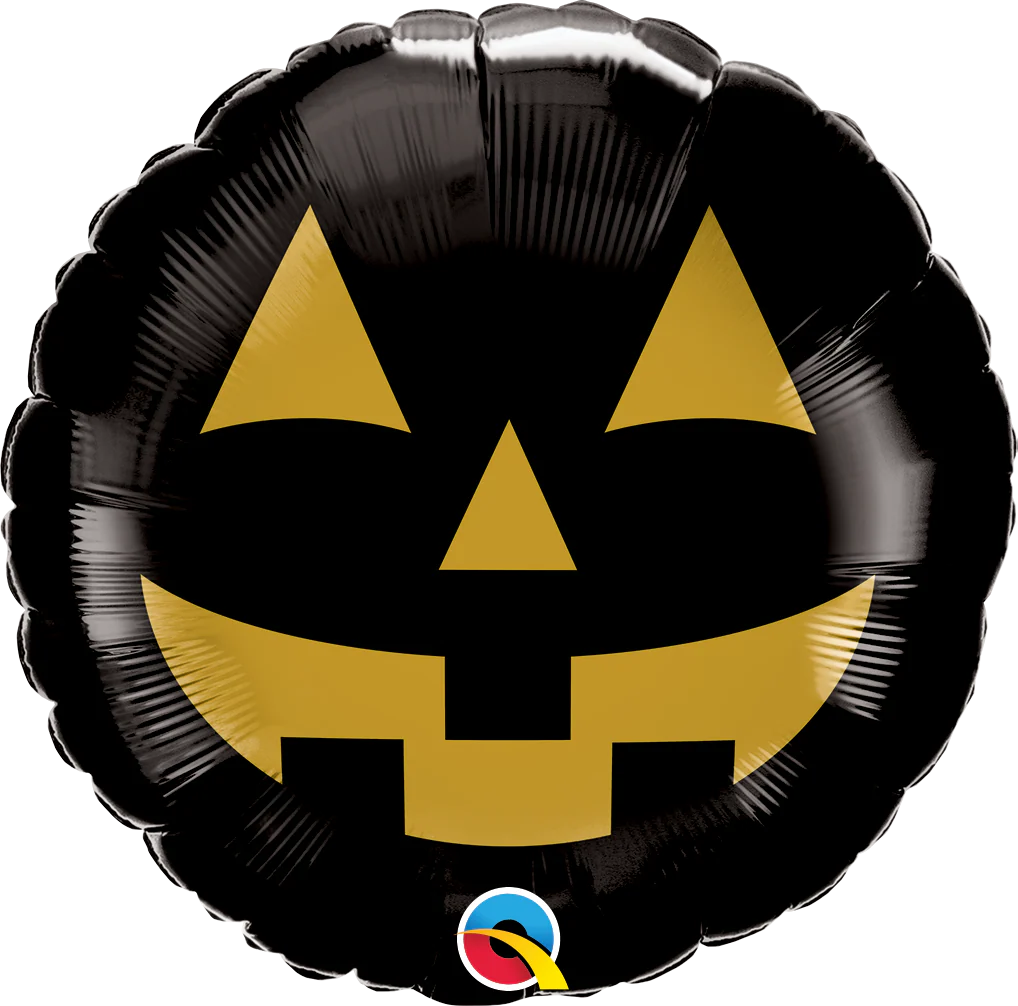 18" Jack Face Black & Gold Foil Balloon
