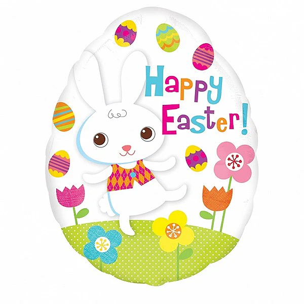 18" Junior Shape Bunny Egg Balloon
