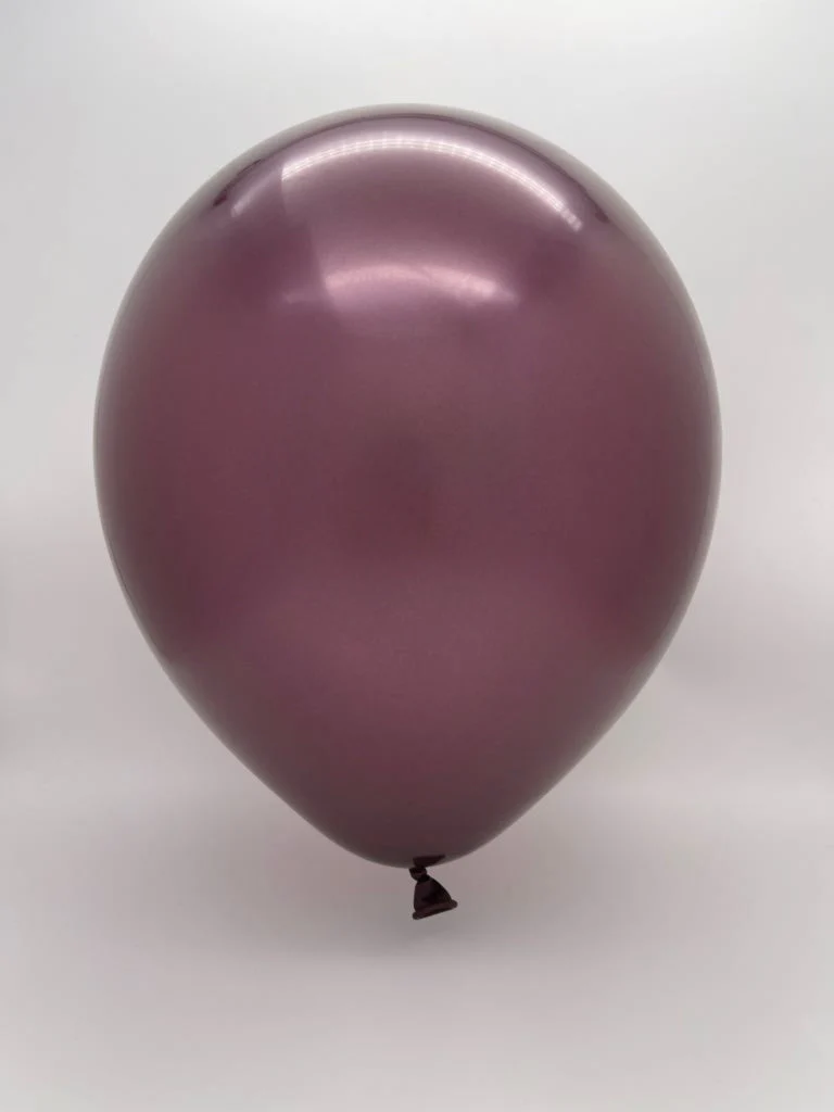 18" Kalisan Latex Balloons Mirror Burgundy (25 Per Bag) - Image 2