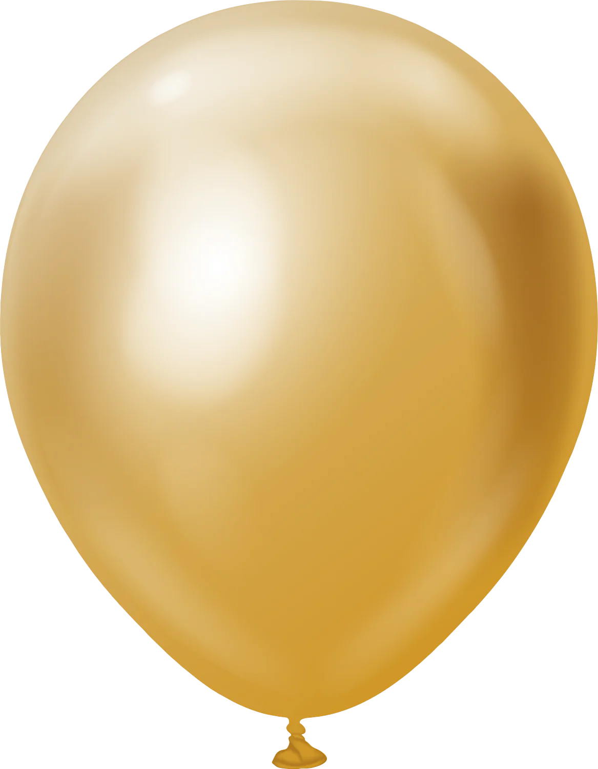 18" Kalisan Latex Balloons Mirror Gold (25 Per Bag)