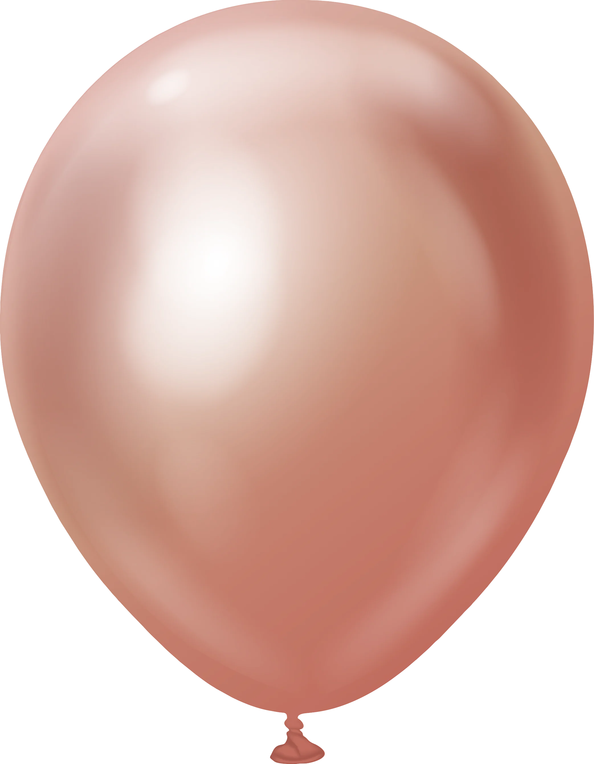 18" Kalisan Latex Balloons Mirror Rose Gold (25 Per Bag)