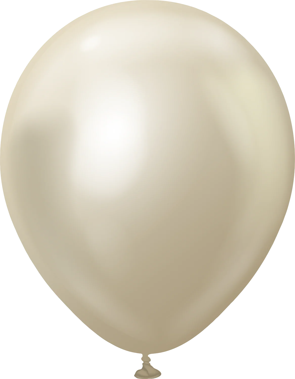 18" Kalisan Latex Balloons Mirror White Gold (25 Per Bag)